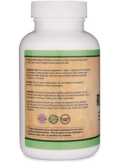 Double Wood Supplements Rhodiola Rosea Supplement 500Mg 120 Vegan Capsules (Manufactured And Tested In The Usa 3% Salidrosides 1% Rosavins Extract) For Calming And Motivation By Double Wood Supplements  - Image 4