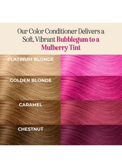 INH Semi Permanent Hair Color | Color Depositing Conditioner | Pink Hair Dye | No Bleach, No Peroxide Temporary Flamingo Topaz Tint For Women, Men | Vegan, Ammonia Free, Sulfate Free, Ready To Use 6Oz  - Image 1