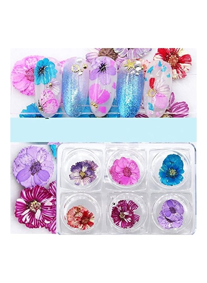 Minejin Nail Art True Dried Flower 3D DIY Real Flower Decoration 6 Colors - Image 2