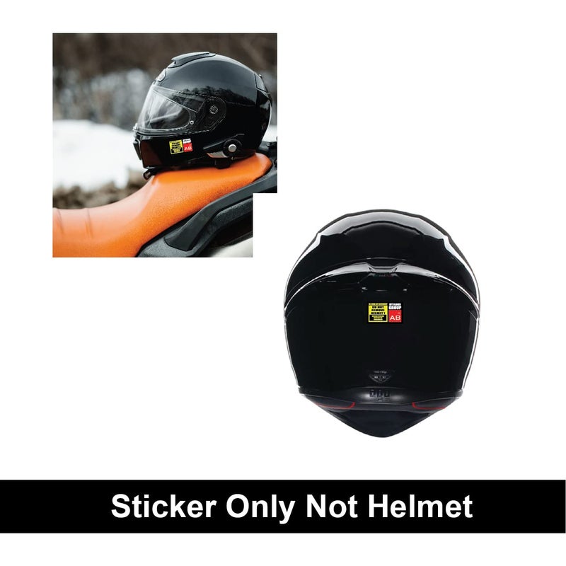 VVWV Safety Caution Sign Quotes and Blood Group Helmet Stickers for Bike Riders Multicolor Vinyl Sticker 3 x 1.8 inch (AB-) - Image 2