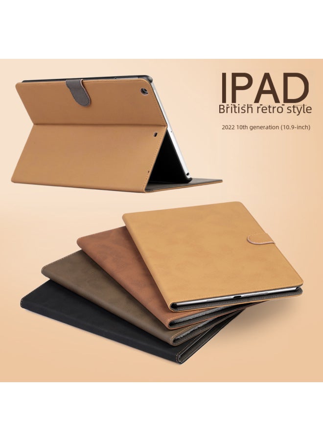 حافظة واقية كلاسيكية لجهاز 2022 Ipad 9/10 10.2/10.5 بوصة تابلت 2021 Pro 11 Air 5-اللون: بني فاتح】-نموذج قابل للتطبيق: mini1/2/3 عام - Image 2