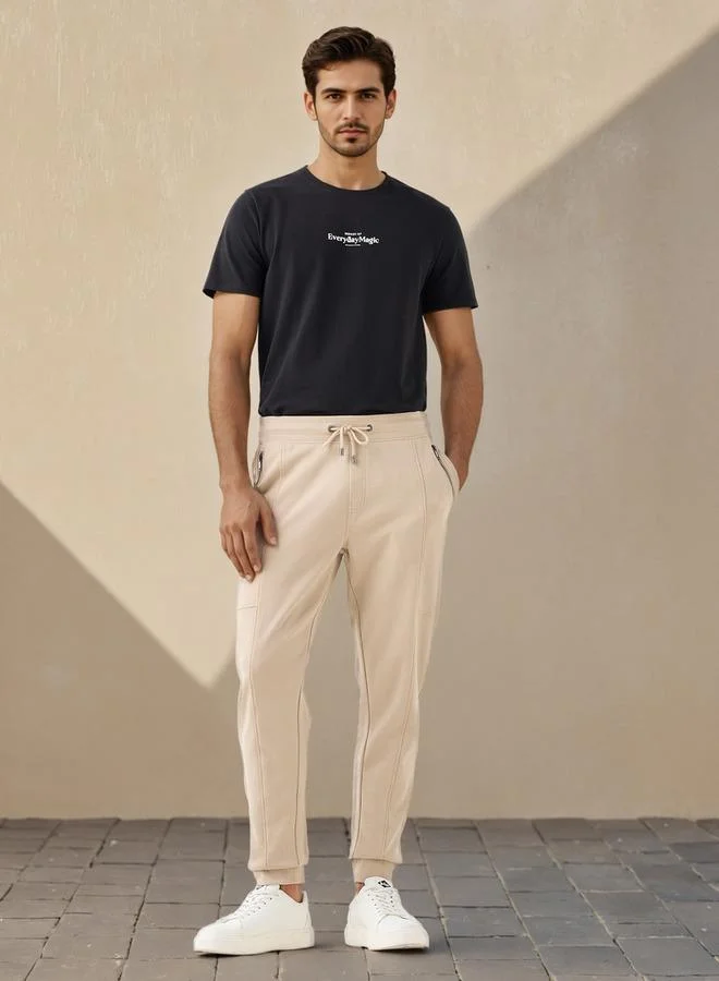 Iconic Iconic Slogan Print Pique T-shirt