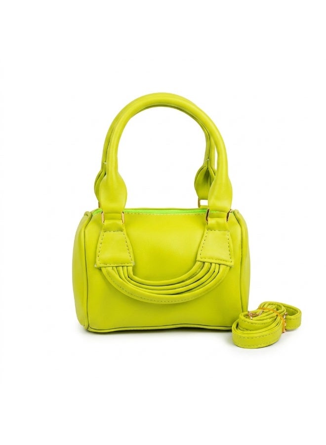 An elegant bag that combines sophistication and practicality in one soft, attractive design suitable for all times.BA-73-LIME GREEN