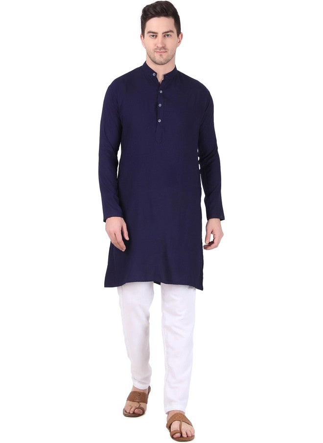 PREEN Adults-Men Blue Kurta Sets - Image 3