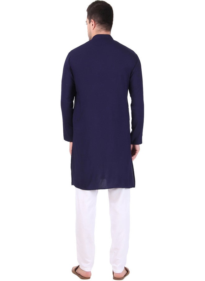 PREEN Adults-Men Blue Kurta Sets - Image 5
