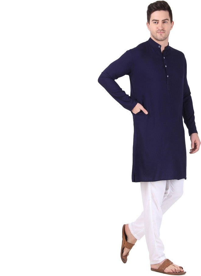 PREEN Adults-Men Blue Kurta Sets - Image 4