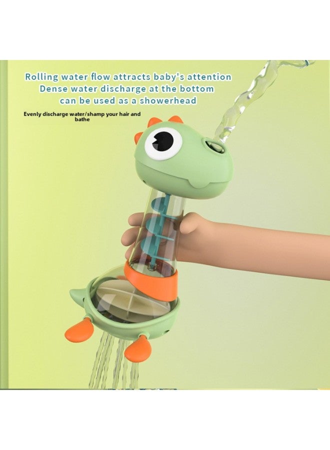 Children's Bath Toys Baby Bathroom Shower Turn Turn Music Dinosaur Shape Cartoon Swimming Pool Summer Toys-Color:Upgraded Version - Boxed - Improved Water Tank - Spiral Structure - Image 2