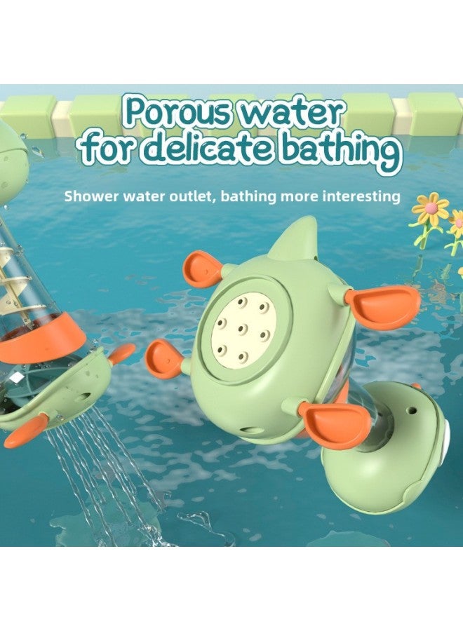Children's Bath Toys Baby Bathroom Shower Turn Turn Music Dinosaur Shape Cartoon Swimming Pool Summer Toys-Color:Upgraded Version - Boxed - Improved Water Tank - Spiral Structure - Image 4