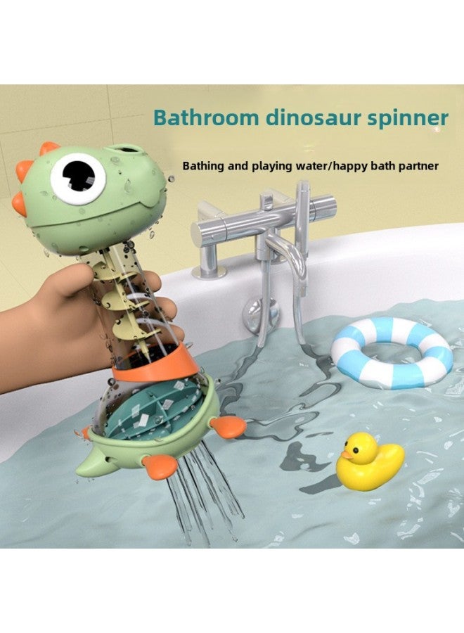 Children's Bath Toys Baby Bathroom Shower Turn Turn Music Dinosaur Shape Cartoon Swimming Pool Summer Toys-Color:Upgraded Version - Boxed - Improved Water Tank - Spiral Structure - Image 1