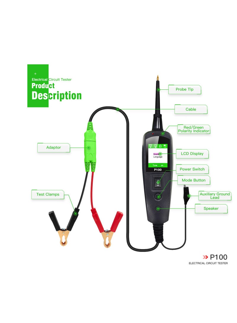 JDiag Car Motorcycle Truck Circuit Diagnostic Voltage Short Circuit Test Repair Tool with Overload Protection Short Circuit Protection Wire Length 10M  - Image 4