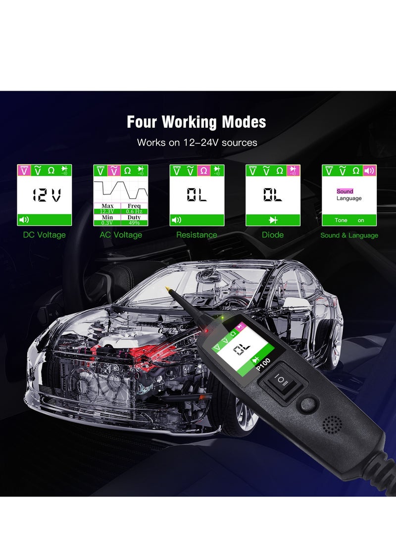 JDiag Car Motorcycle Truck Circuit Diagnostic Voltage Short Circuit Test Repair Tool with Overload Protection Short Circuit Protection Wire Length 10M  - Image 5