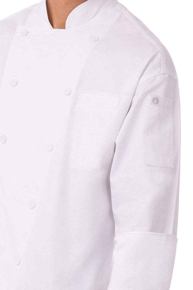 Chef Works Unisex Lyon Executive Chef Coat, White, 34 - Image 4