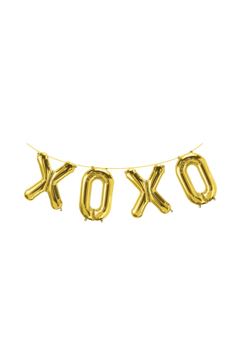 Mcolour Balloon Golden Foil XOXO Letter Big Size Balloons 38.6 Inch - Image 1