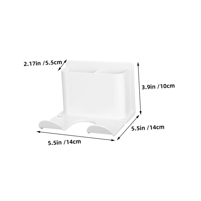 2Pcs Wall Mounted Adhesive Hair Dryer Holder Bathroom Organizer No Drill - Image 3