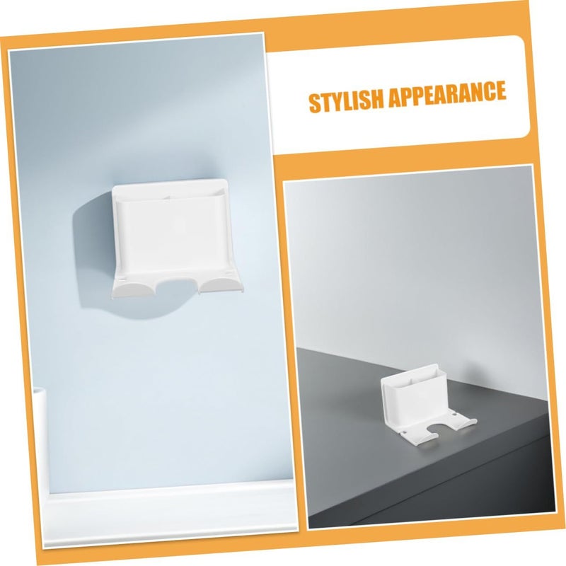 2Pcs Wall Mounted Adhesive Hair Dryer Holder Bathroom Organizer No Drill - Image 4