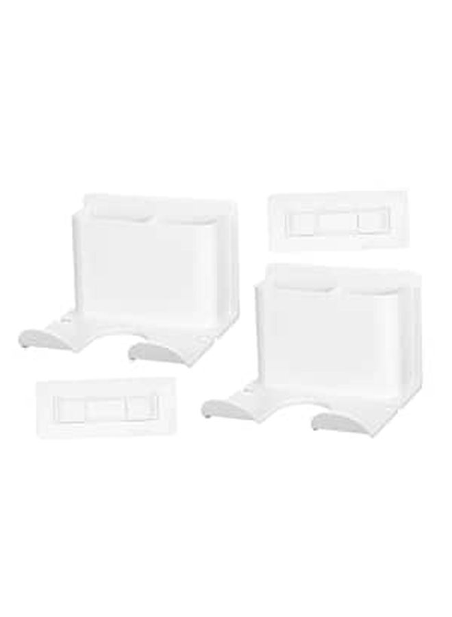 2Pcs Wall Mounted Adhesive Hair Dryer Holder Bathroom Organizer No Drill - Image 1