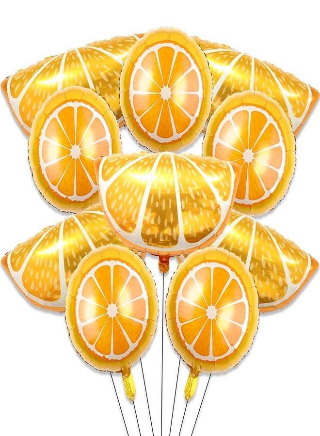YOUDICT 10 PCS Citrus Balloons, Fruit Orange Foil Balloons for Fruit Orange Birthday Decorations Citrus Party Decor - Image 1