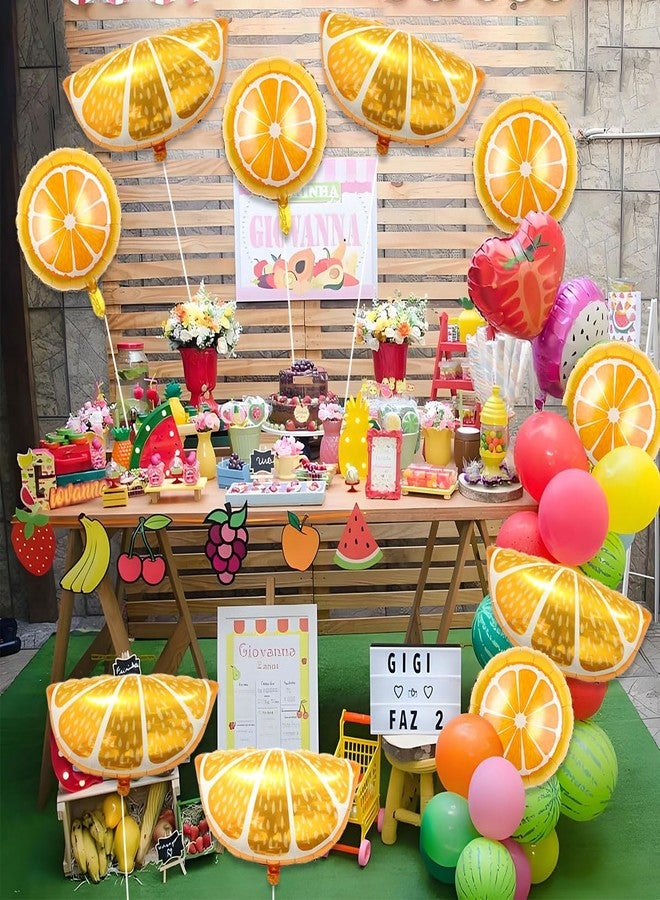 YOUDICT 10 PCS Citrus Balloons, Fruit Orange Foil Balloons for Fruit Orange Birthday Decorations Citrus Party Decor - Image 5