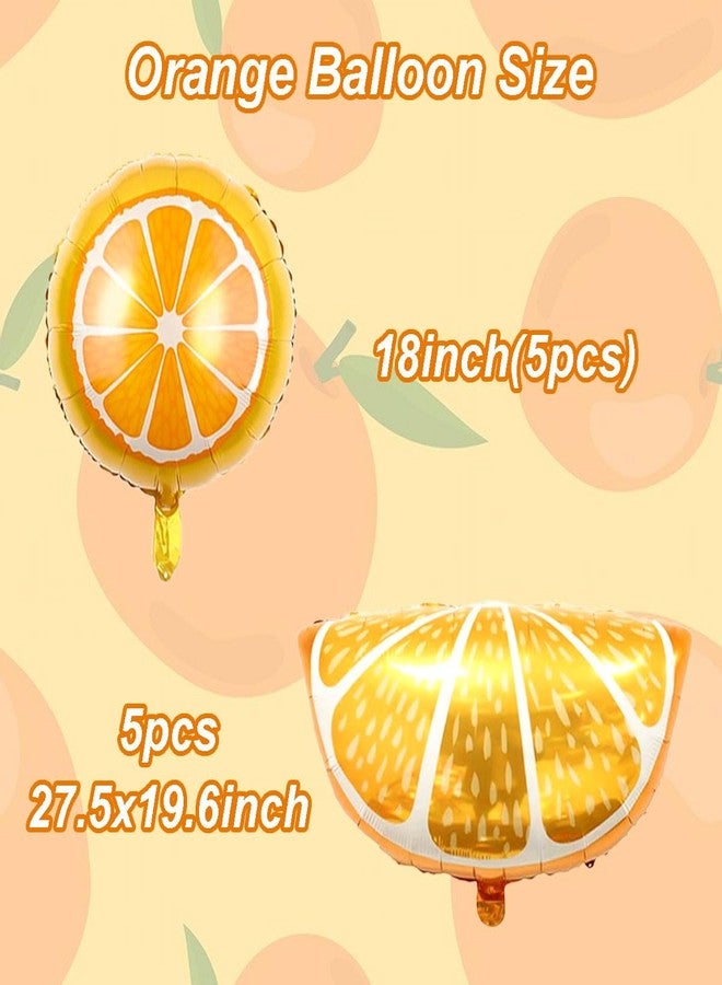YOUDICT 10 PCS Citrus Balloons, Fruit Orange Foil Balloons for Fruit Orange Birthday Decorations Citrus Party Decor - Image 2