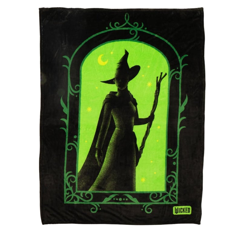 Franco Collectibles Wicked Elphaba Bedding Super Soft Cozy Throw  46 in x 60 in  (Officially Licensed Product) - Image 1