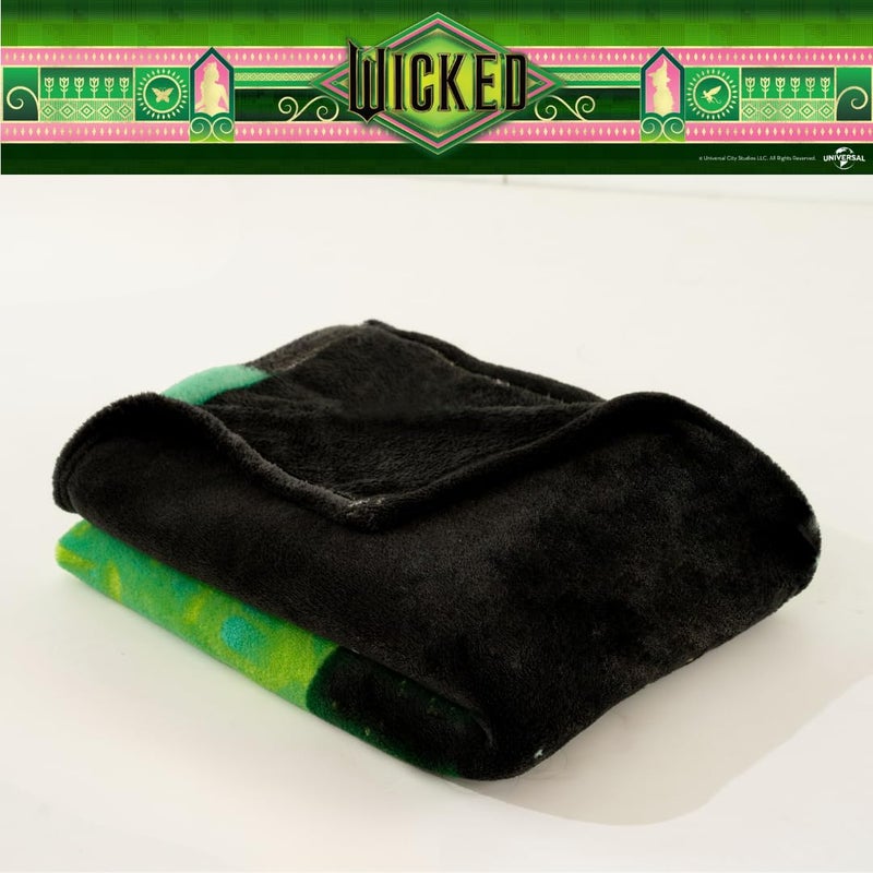 Franco Collectibles Wicked Elphaba Bedding Super Soft Cozy Throw  46 in x 60 in  (Officially Licensed Product) - Image 3