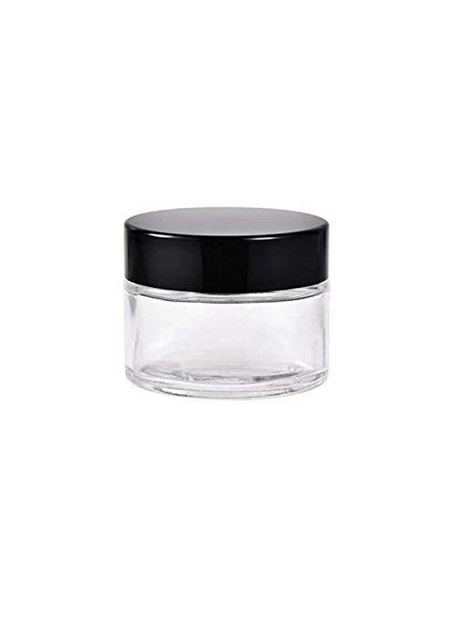 RIVUGJA Multipurpose Frosted Glass Empty Jar/Container with Black Cap, 50GR /50ml for Beauty, Cream, Blends, Skin Care, Hair Care, Travel, Toners, Lip Balm, Cosmetic etc. Transparent (Pack of 4) - Image 2