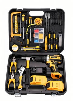 ULHYC 129 Piece Power Tools Kit with 48V Cordless Drill, Professional Household Home Tool Kit Set with DIY Hand Tool Kits for Garden Office House Repair Maintain  - Image 1