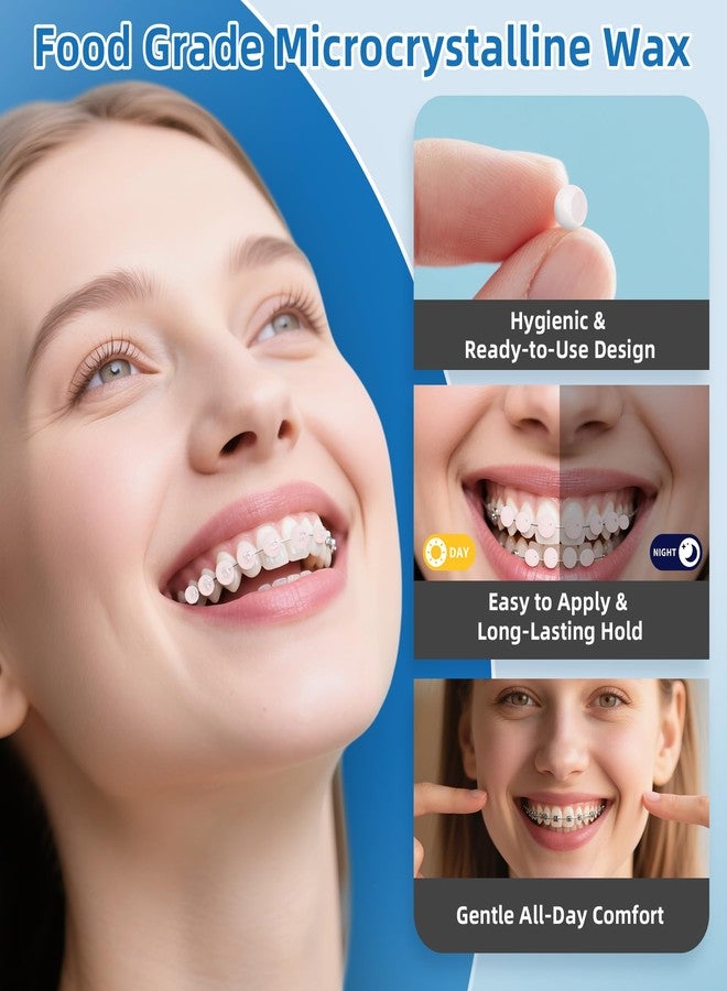 RioRand Orthodontic Wax for Braces Wax 120 Individual Hygienic Packaging Clear dental Wax Dots Portable and Easy to Tear Strawberry - Image 3