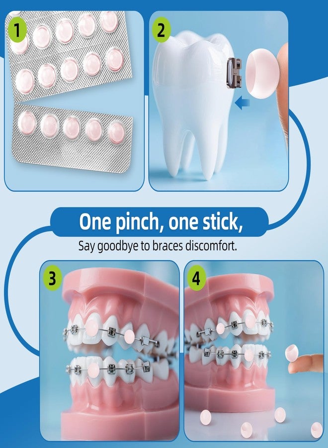 RioRand Orthodontic Wax for Braces Wax 120 Individual Hygienic Packaging Clear dental Wax Dots Portable and Easy to Tear Strawberry - Image 5