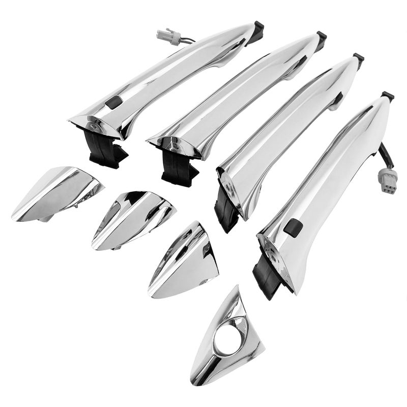 Cheriezing Chrome Exterior Door Handle Compatible with 20112016 Elantra Sedan with Smart Entry System Front Rear Left Driver Right Passenger Side Set of 4