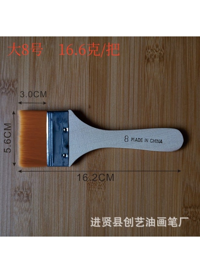 Chuangyi Brush 1-12 Nylon Oil Painting Brush Small Brush Oil Painting Brush Nylon Wool Brush Nylon Brush Barbecue Brush - Image 1