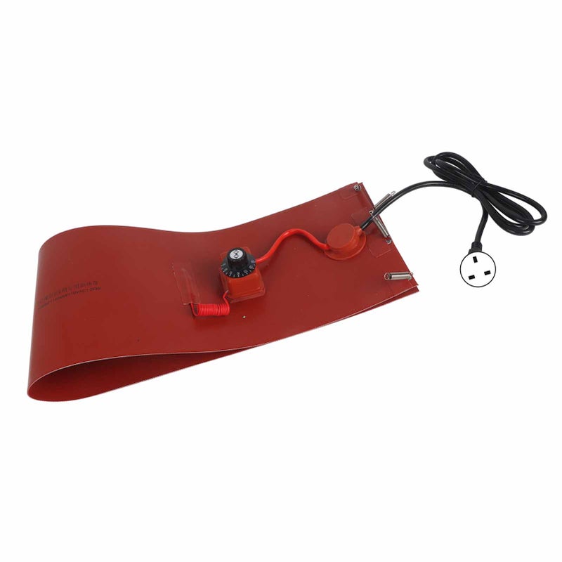 60L Oil Drum Silicone Heating Belt Metal Drum Electric Heater Pad with Thermostat 1200W UK Plug 220V - Image 1