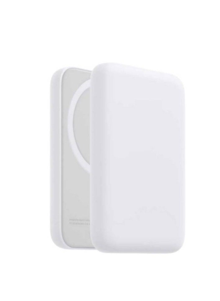 Generic - 5000 mAh MagSafe Power Bank 5000mAh 15W Wireless Portable Charger PD 20W With USB-C Port Fast Charging MagSafe Battery Pack For iPhone 15 Pro Max/iPhone 15/15 Plus/14/13/12 Series White - Image 1