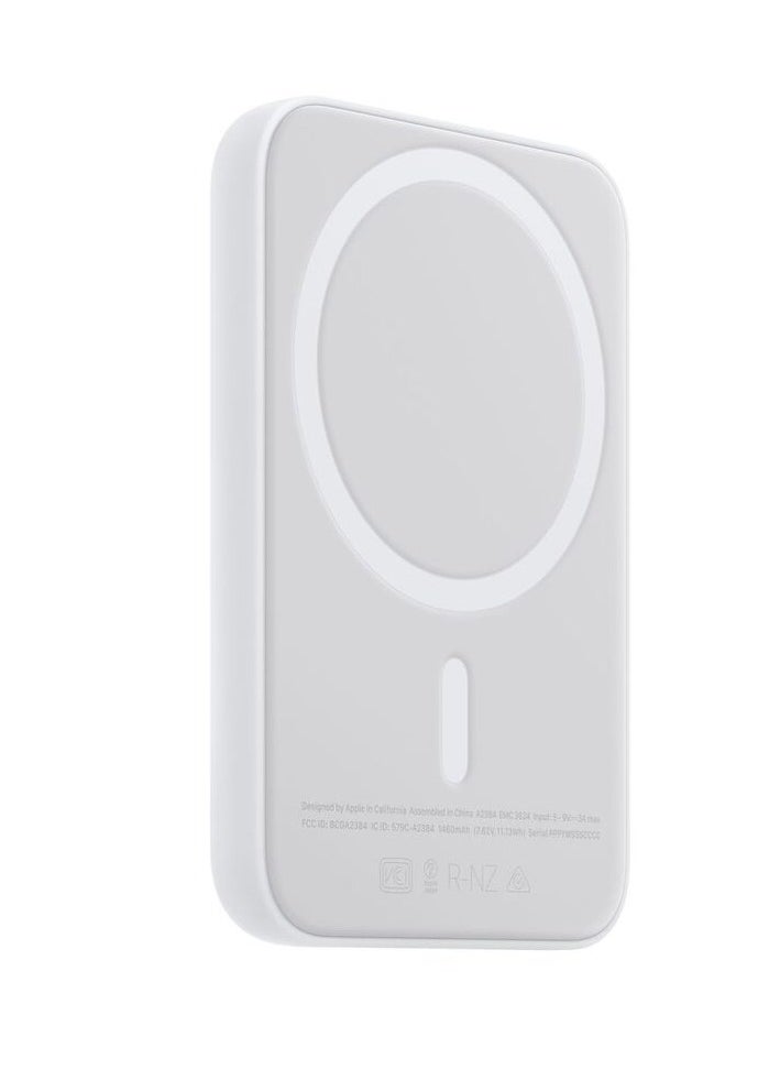Generic - 5000 mAh MagSafe Power Bank 5000mAh 15W Wireless Portable Charger PD 20W With USB-C Port Fast Charging MagSafe Battery Pack For iPhone 15 Pro Max/iPhone 15/15 Plus/14/13/12 Series White - Image 1