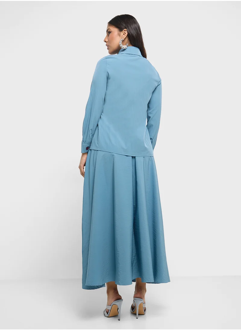 Khizana Top & A-Line Skirt Set