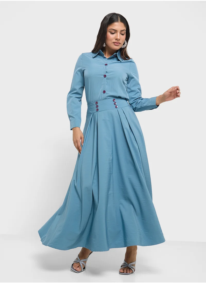 Khizana Top & A-Line Skirt Set