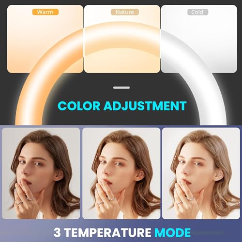 Kratos K21, 12 Inches Ring Light with Stand, 85 Inch Foldable Tripod, 3 Colour Switch Mode, Ring Light with USB for Studio, YouTube, Video Shoot Live Stream Makeup Compatible with iPhone, Smartphone - Image 4