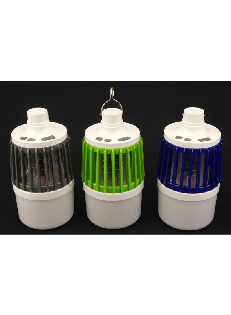 جهاز 2 في 1 لقتل البعوض والحشرات + مصباح LED قابل لإعادة الشحن عبر منفذ USB  (للاستخدام الداخلي والخارجي) - Image 5