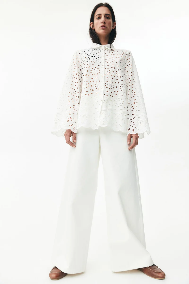 H&M Broderie anglaise shirt