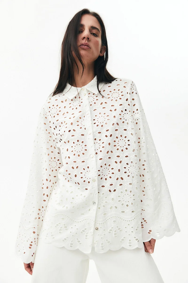 H&M Broderie anglaise shirt