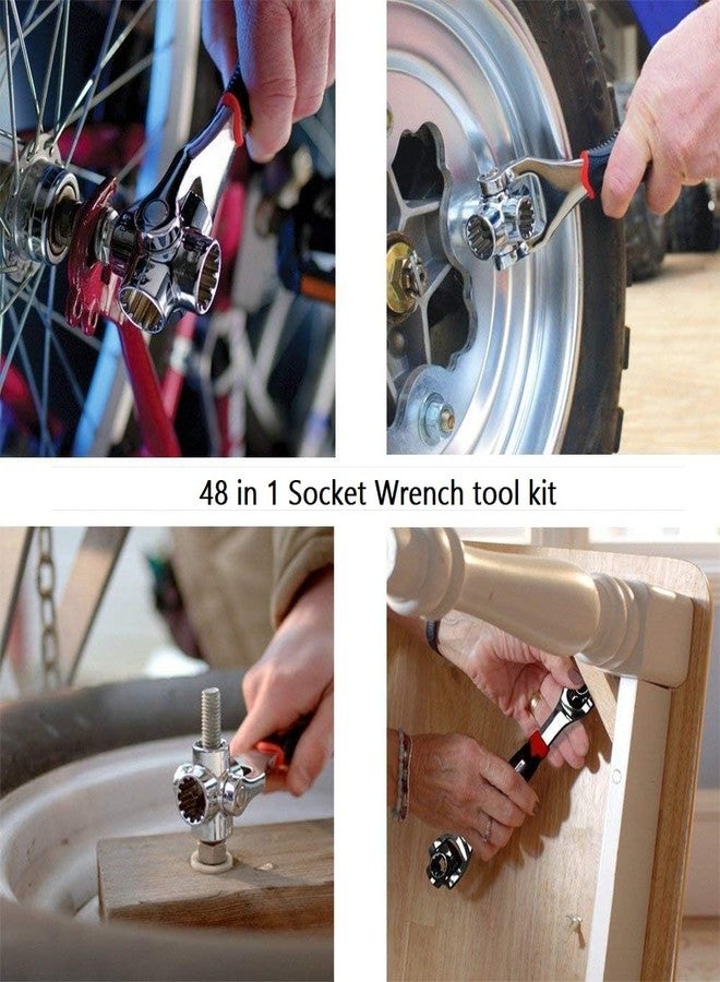 HIMART 48 in 1 Socket Wrench Multifunction Universal Tool with Spline Bolts 360 Degree Rotating Spanner for Home, Bike and Car Repair. - Image 2