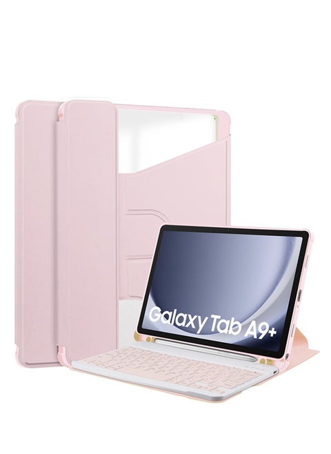 Compatible with Samsung Galaxy Tab A9 Plus 2023 Keyboard Case , SM-X210/SM-X216/SM-X218 Slim Stand Case with S Pen Holder with Bluetooth Wireless Keyboard