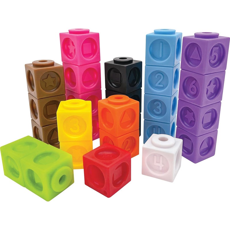 Teacher Created Resources Numbers and Shapes Connecting Cubes Set of 100