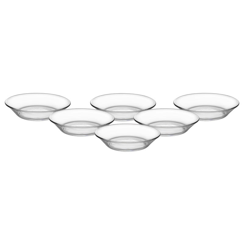 Duralex Tempered Glass LYS Clear Cocktail Plate 14.5 Cm 6 Pcs (3016Af/6) - Image 1
