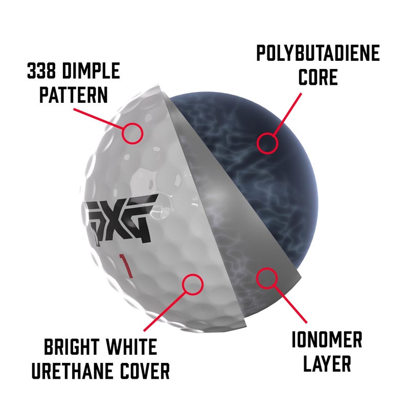 PXG Golf Xtreme Tour Golf Balls for Men, 12 Pack, 4 Sleeves - Image 2