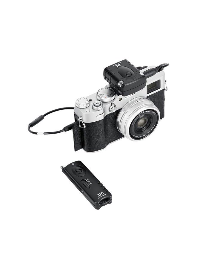 JJC Wired Wireless Shutter Release Remote Control for Fuji X-M5 XM5 X100VI XT5 XT4 XT3 XT2 X-H2 X-H2S X-T30 II X-T20 GFX100S GFX100 GFX50S II GFX50R XPro3 XPro2 X-T100 XE3 XE2 X100V X100F Replaces RR-100 - Image 2