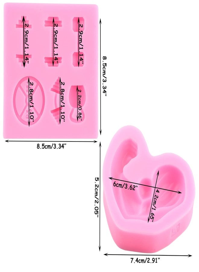Mujiang Sports Fitness Workout Exercise Dumbbell Silicone Molds Muscle Fondant Mold For Cake Decorating Cupcake Candy Polymer Clay Chocolate Gum Paste Set Of 2 - Image 4