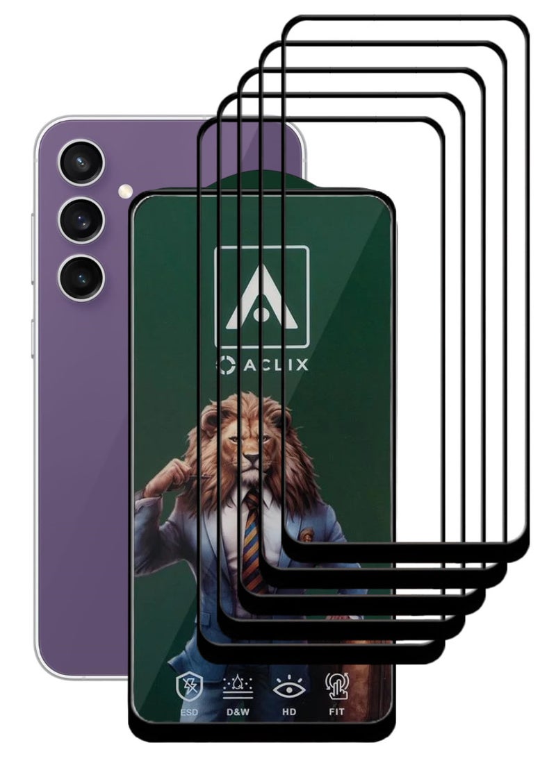 أكاليكس 5 قطع، حماية شاشة، لهاتف سامسونج جالاكسي S23 FE، جودة ممتازة. - Image 1