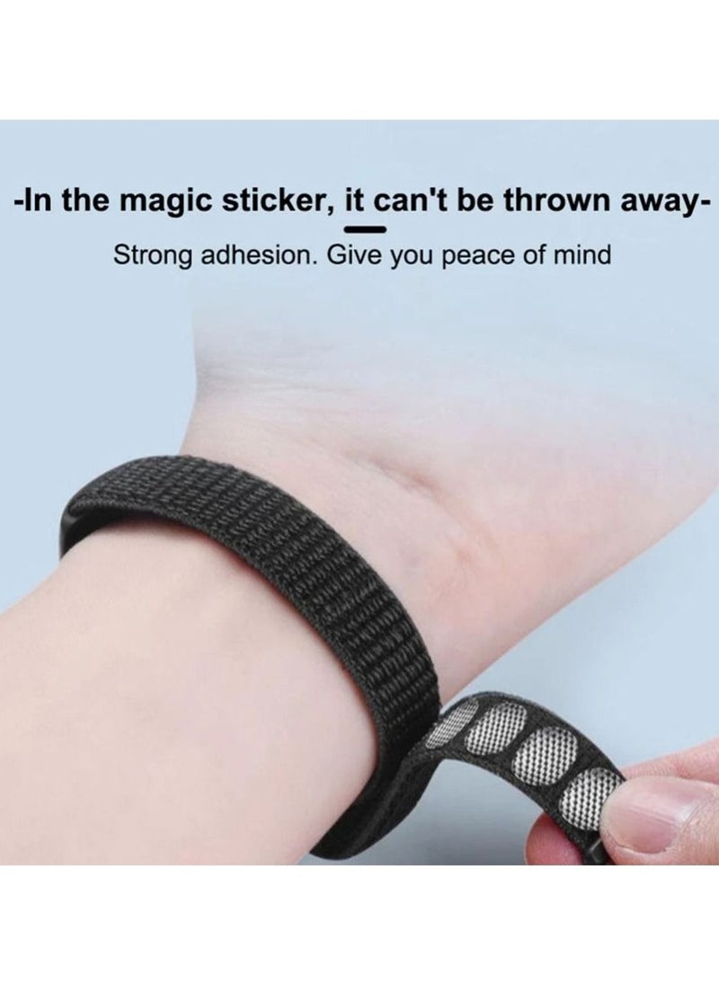 Generic Nylon Strap Suitable for Xiaomi Miband 7/6/5/4 Sports Watchband Black  - Image 4