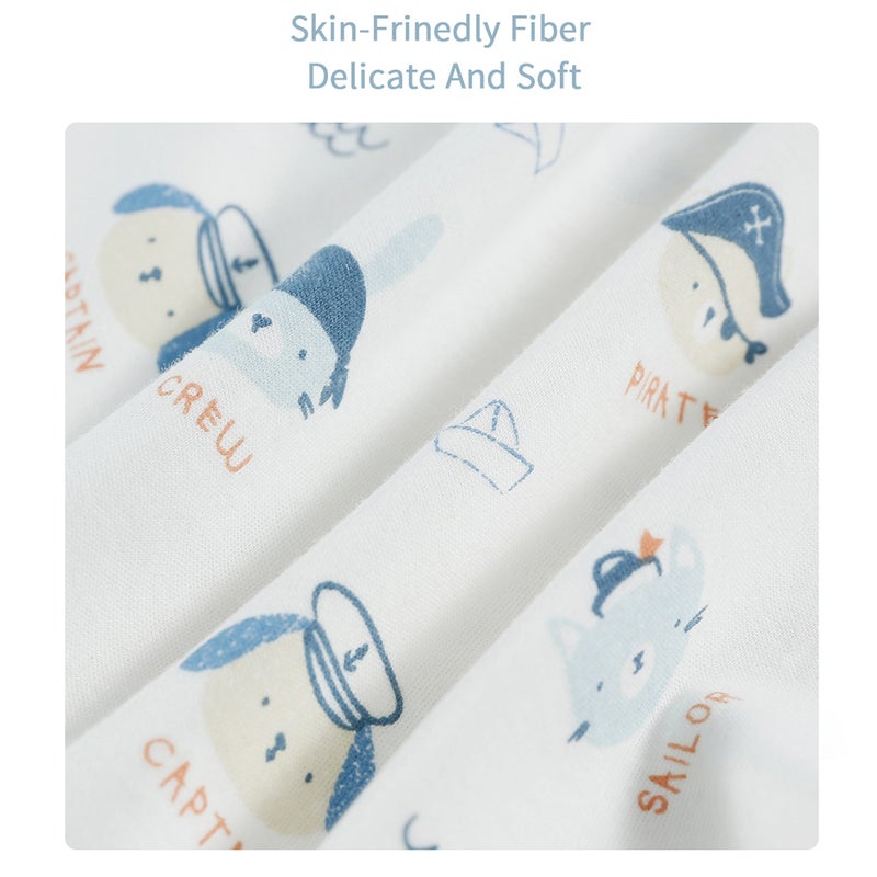 Newborn Baby Swaddle Blanket Breathable Baby Muslin Blanket Skin-Friendly with Cute Patterns Receiving Blanket for 3-4 Months Baby Boy Girl, M Size - Image 4